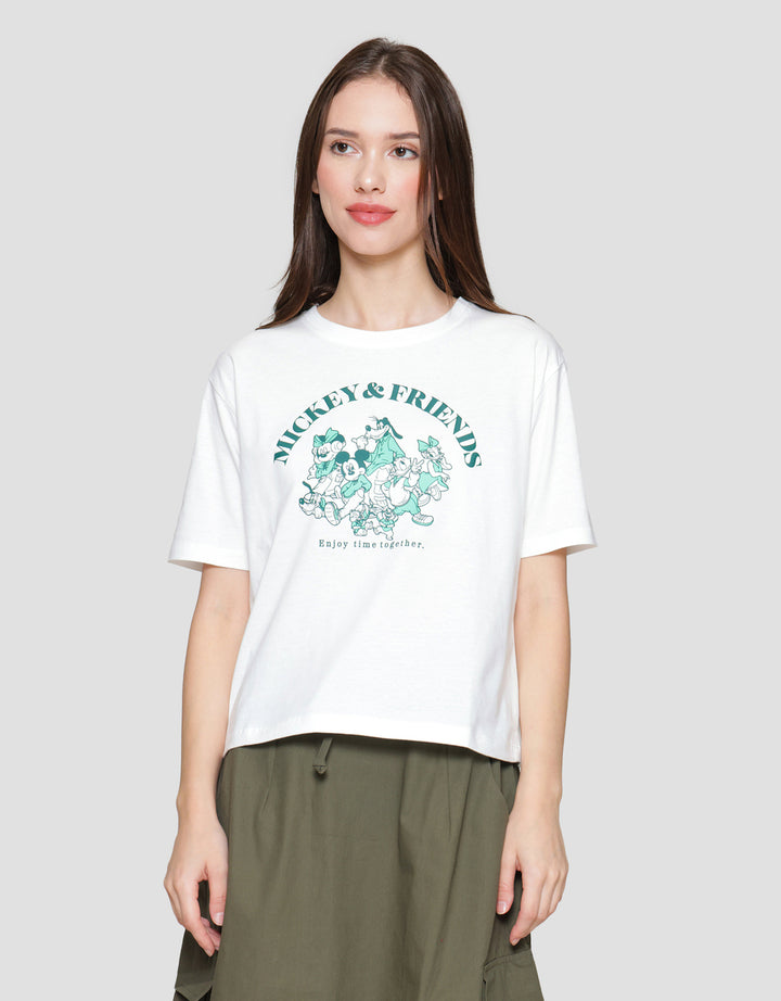 Disney Mickey N Friends Kaos Boxy Wanita