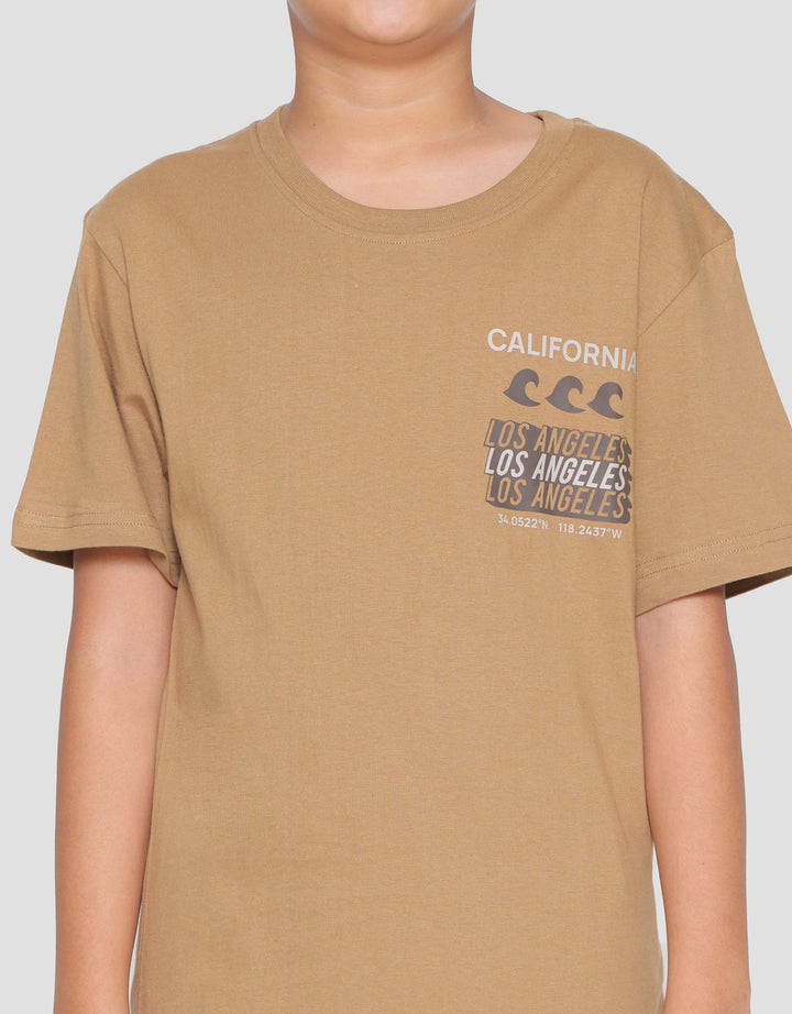 Nevada California Surf Summer Kaos Lengan Pendek Anak Laki-Laki