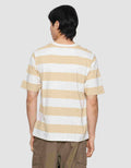 Suko Garis Rugby Stripe Kerah Bulat Kaos Oversized Pria