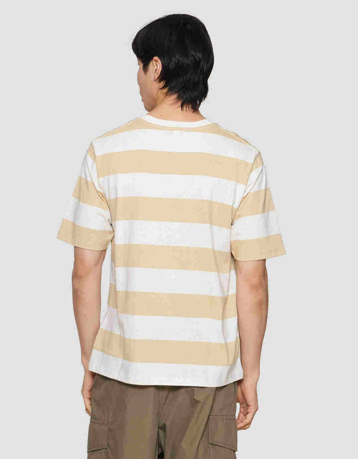 Suko Garis Rugby Stripe Kerah Bulat Kaos Oversized Pria