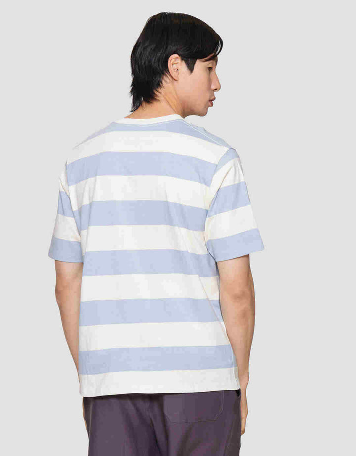 Suko Garis Rugby Stripe Kerah Bulat Kaos Oversized Pria