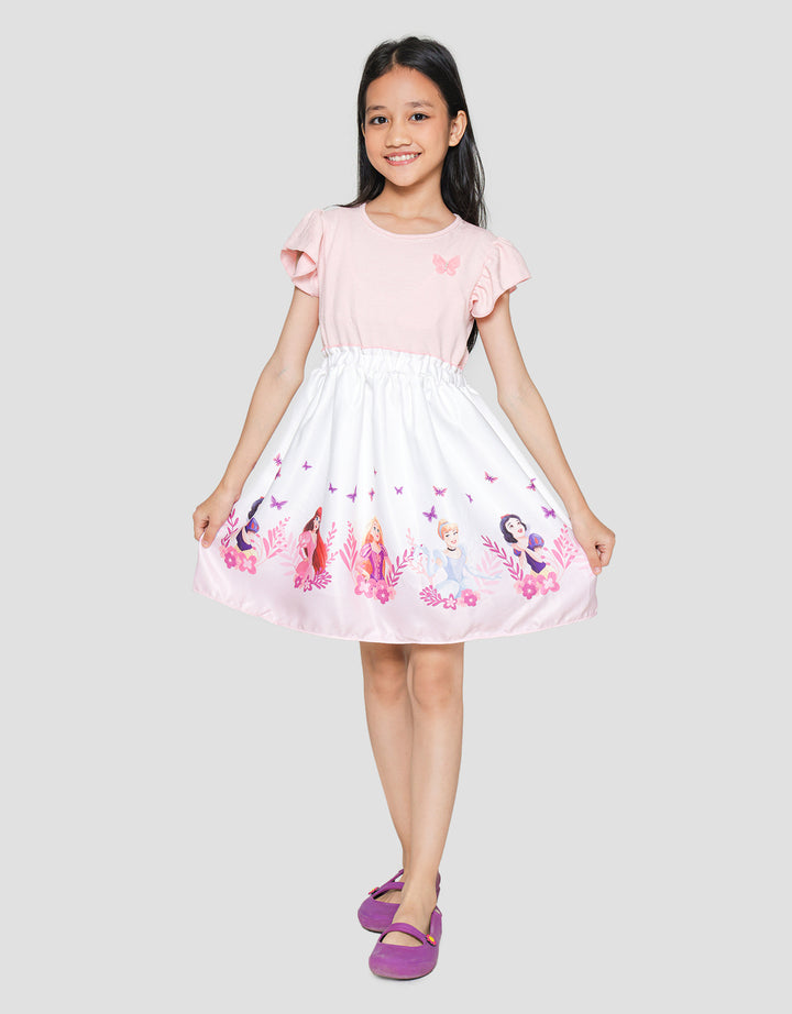 Disney Print Princess Midi Dress Anak Perempuan