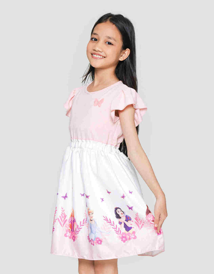 Disney Print Princess Midi Dress Anak Perempuan