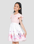 Disney Print Princess Midi Dress Anak Perempuan