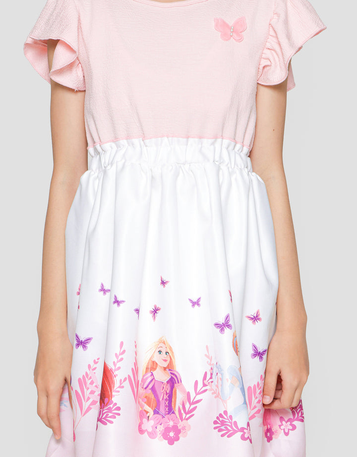 Disney Print Princess Midi Dress Anak Perempuan