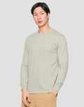 Suko Round Neck Soft Touch Kerah Bulat Lengan Panjang Kaos Pria