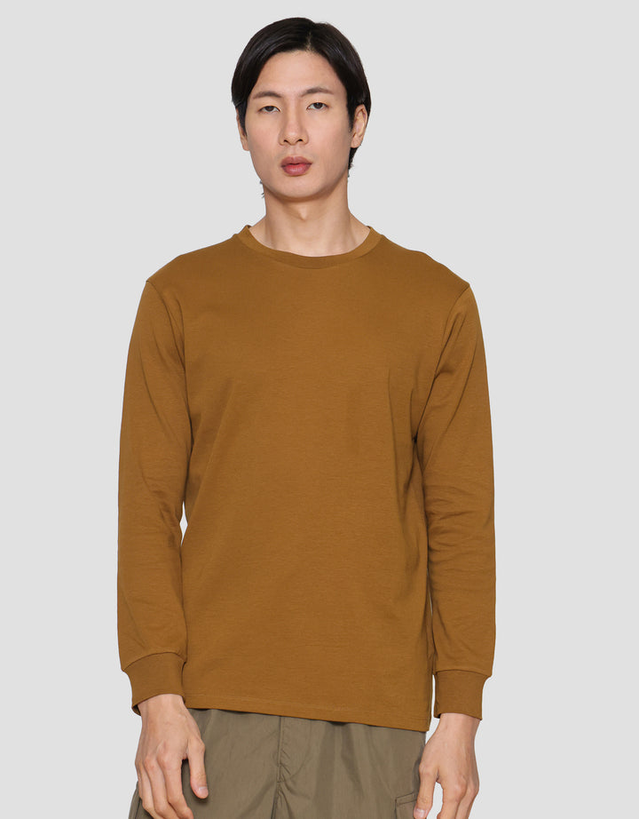 SUKO ROUND NECK SOFT TOUCH KERAH BULAT LENGAN PANJANG KAOS PRIA
