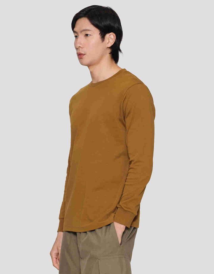 Suko Round Neck Soft Touch Kerah Bulat Kaos Lengan Panjang Pria