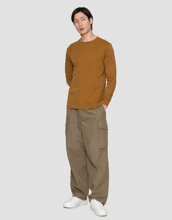 Suko Round Neck Soft Touch Kerah Bulat Kaos Lengan Panjang Pria
