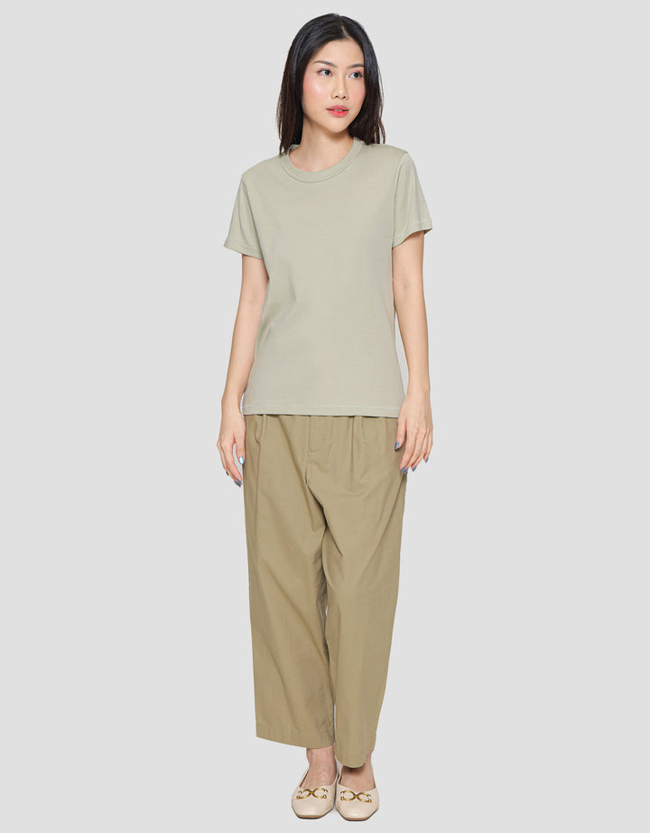 Suko Round Neck Kerah Bulat Lengan Pendek Kaos Wanita