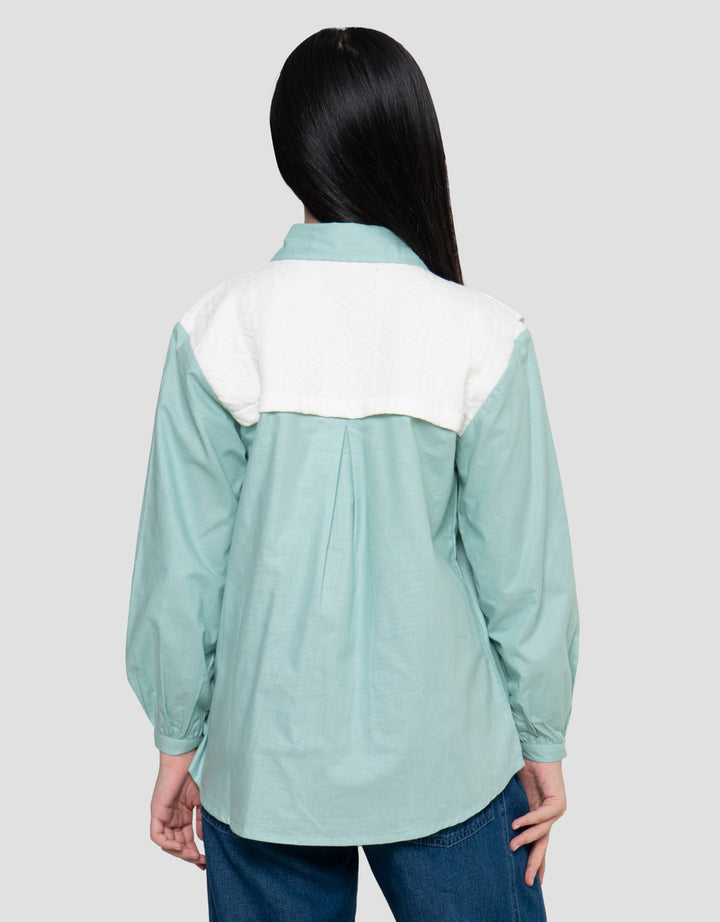 Nevada With Syal Kemeja Anak Perempuan