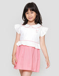 Little M Peplum Lengan Ruffle Midi Dress Anak Perempuan