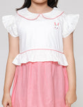 Little M Peplum Lengan Ruffle Midi Dress Anak Perempuan