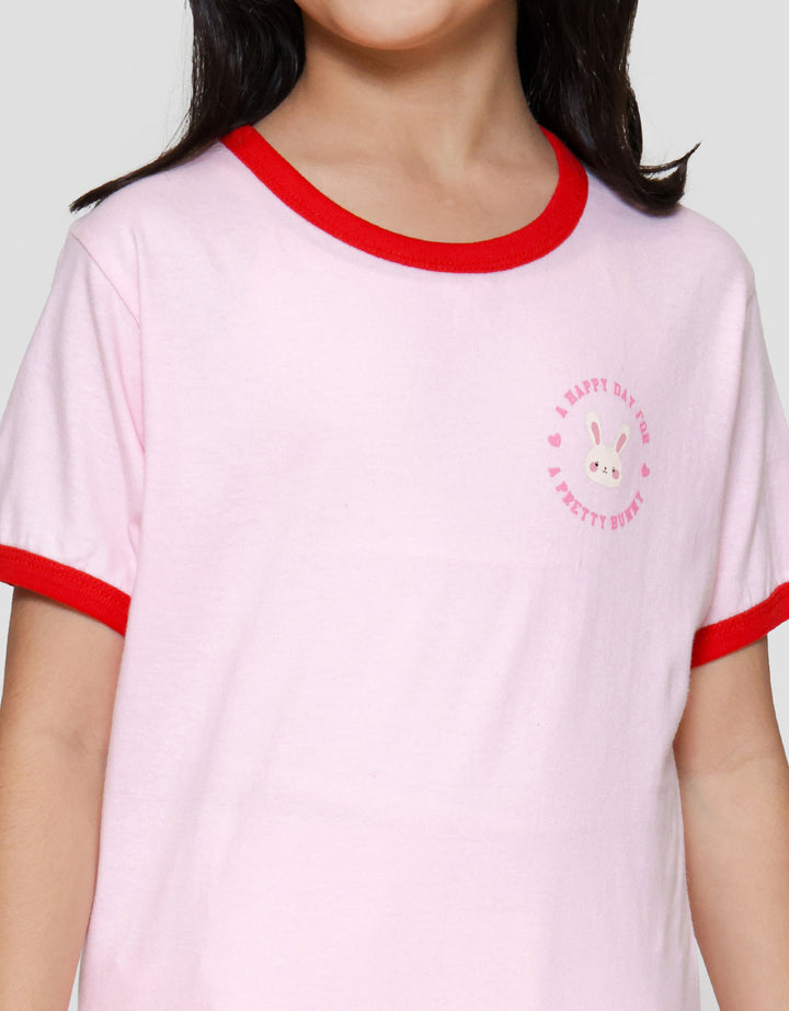 Little M Ringer Bunny Head Kaos Anak Perempuan