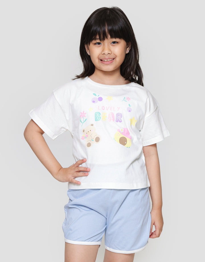 Little M Lovely Bear Kaos Anak Perempuan