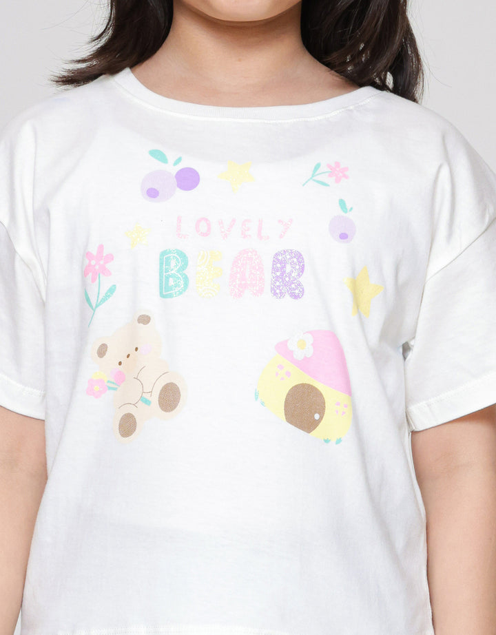 Little M Lovely Bear Kaos Anak Perempuan
