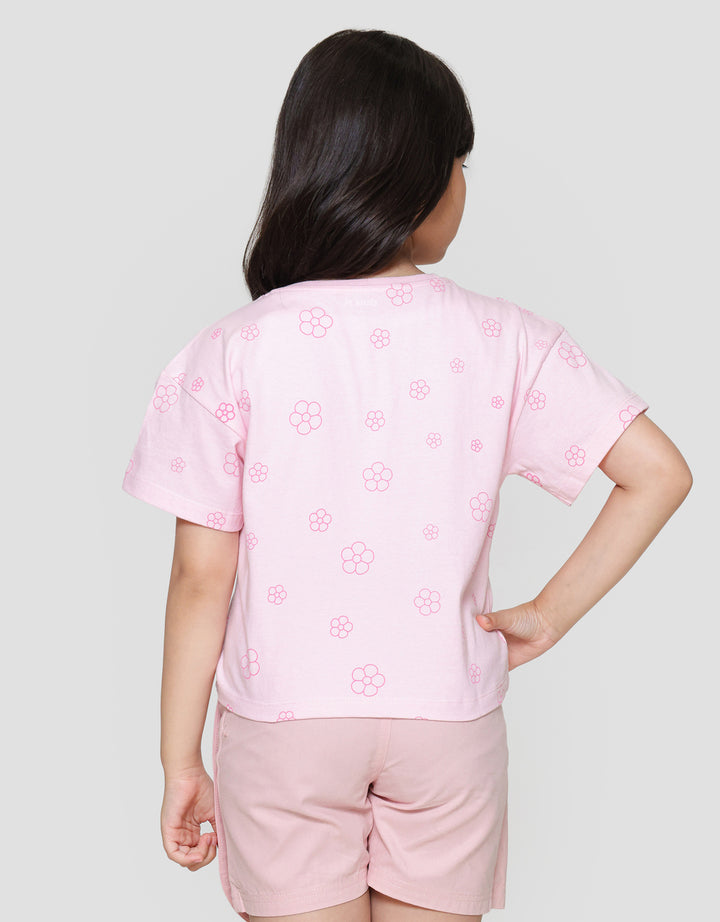 Little M Print Tone Kaos Anak Perempuan