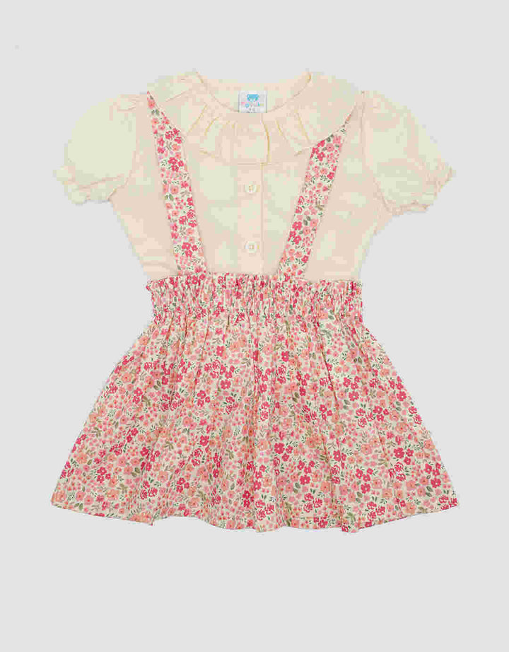 Pipiniko Rok Flower Baju Set Anak Perempuan