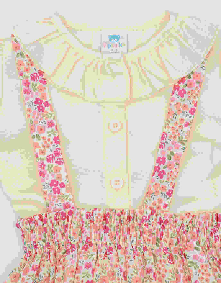 Pipiniko Rok Flower Baju Set Anak Perempuan