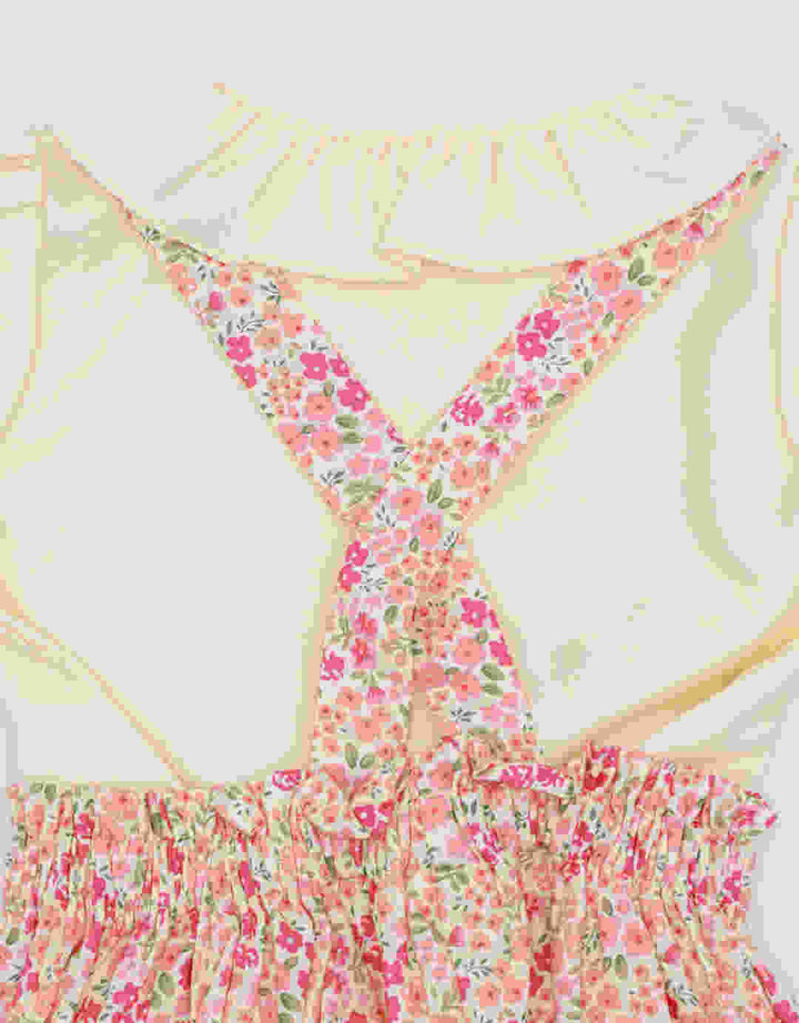 Pipiniko Rok Flower Baju Set Anak Perempuan