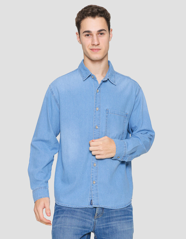 Nevada Denim Overshirt Kemeja Lengan Panjang Pria