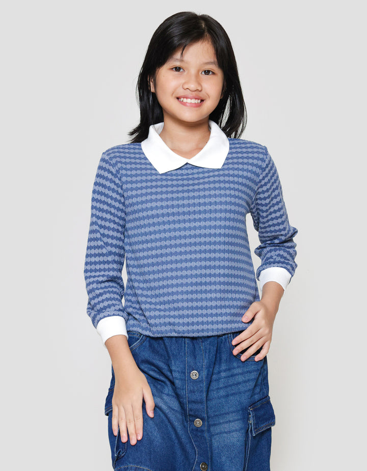 Nevada Motif Tekstur 4 Sweater Anak Perempuan