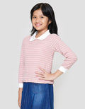 Nevada 2 Pc Bahan Tekstur Sweater Anak Perempuan