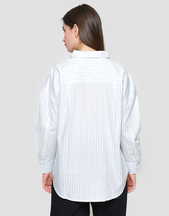 Nevada Stripe Regu Kemeja Wanita