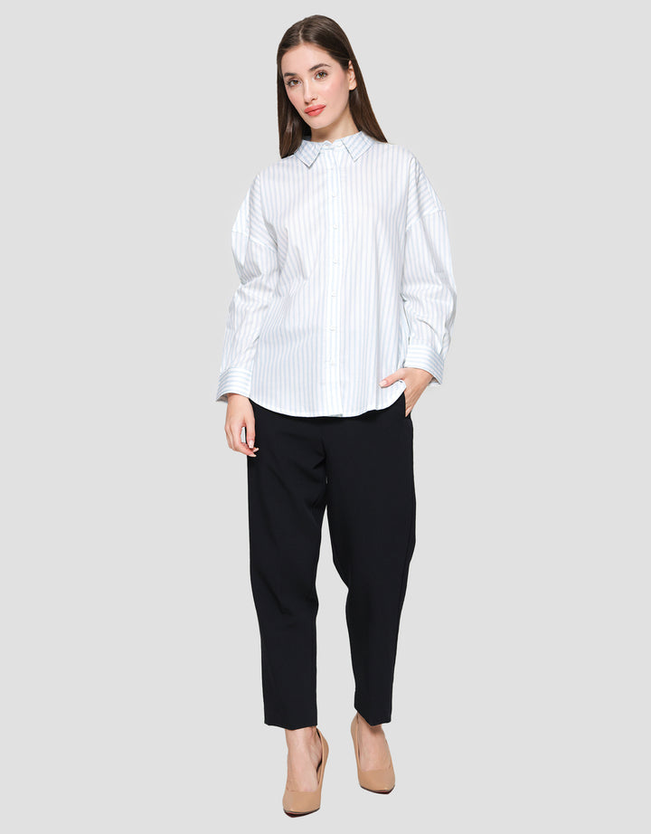 Nevada Stripe Regu Kemeja Wanita