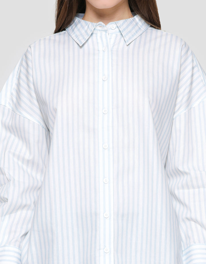 Nevada Stripe Regu Kemeja Wanita