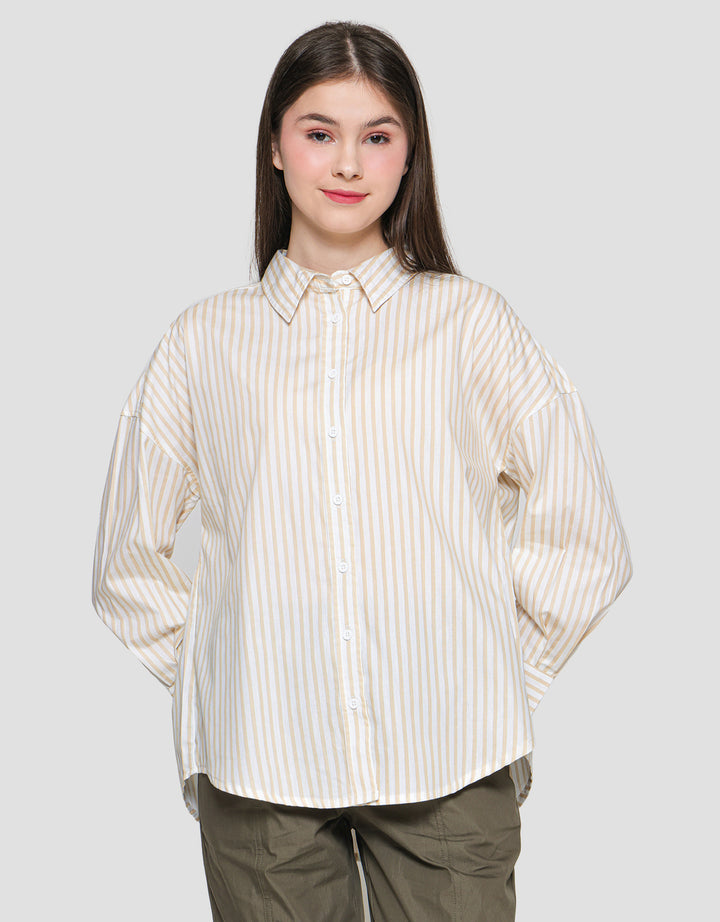 Nevada Stripe Regu Kemeja Wanita