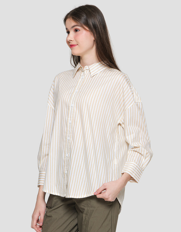 Nevada Stripe Regu Kemeja Wanita