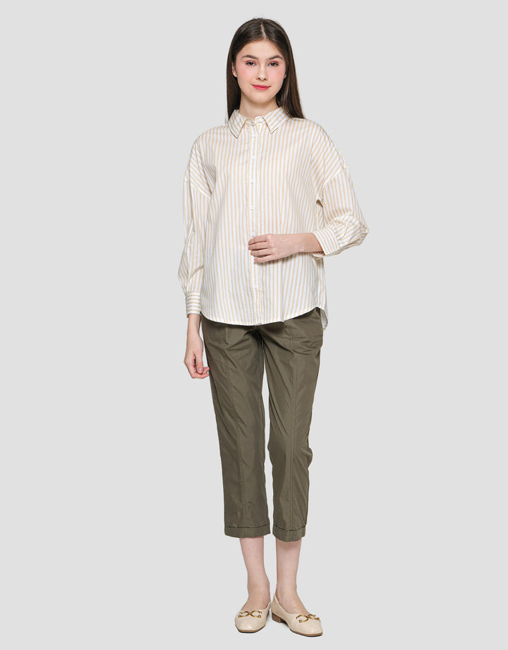 Nevada Stripe Regu Kemeja Wanita