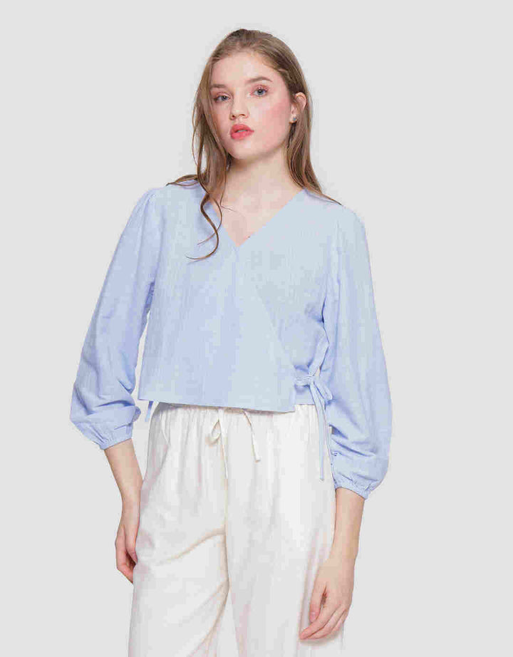 Nevada Wrapped Kemeja Lengan Panjang Wanita