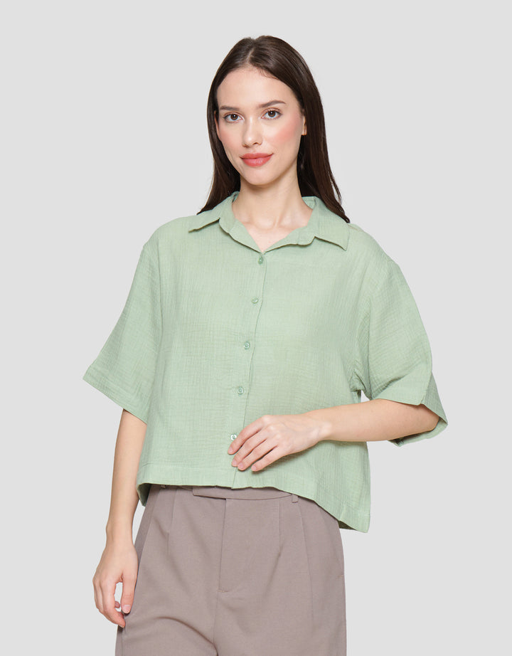 Nevada Double Gauze Kemeja Boxy Wanita