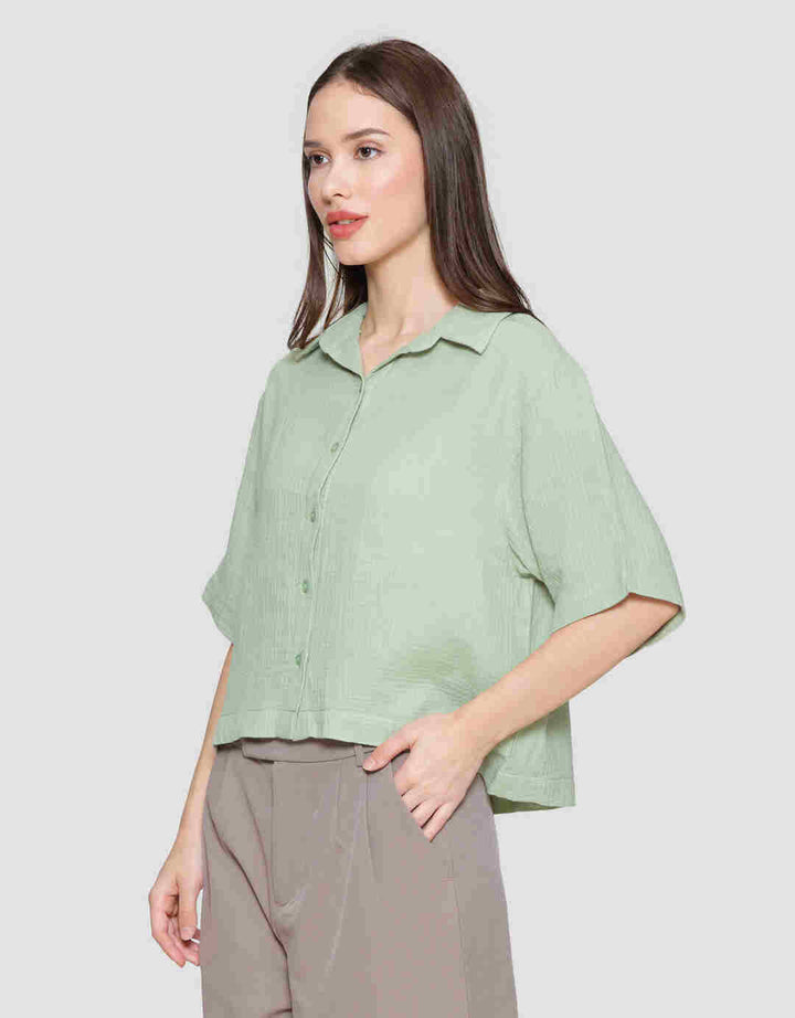 Nevada Double Gauze Kemeja Boxy Wanita