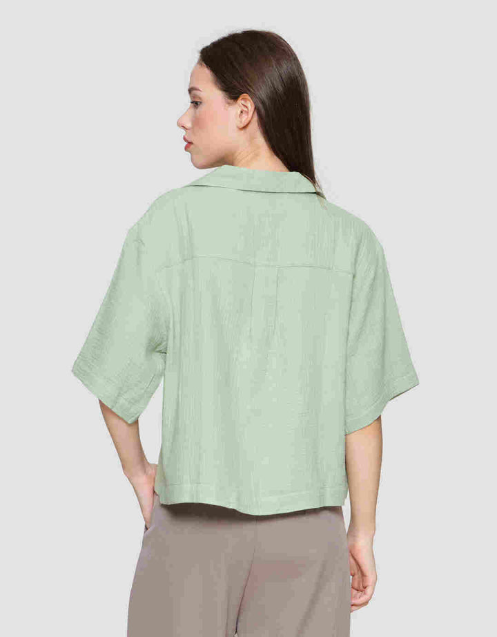 Nevada Double Gauze Kemeja Boxy Wanita