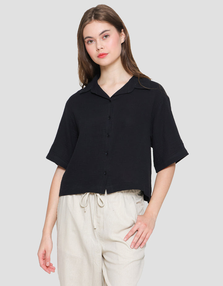 Nevada Double Gauze Kemeja Boxy Wanita