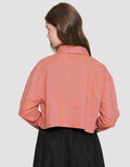 Nevada Woven Top Linen Look Kemeja Lengan Panjang Wanita