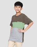 Nevada Print Cut N Sew 3 Colorblock Stripe With Pocket Kaos Anak Laki-laki