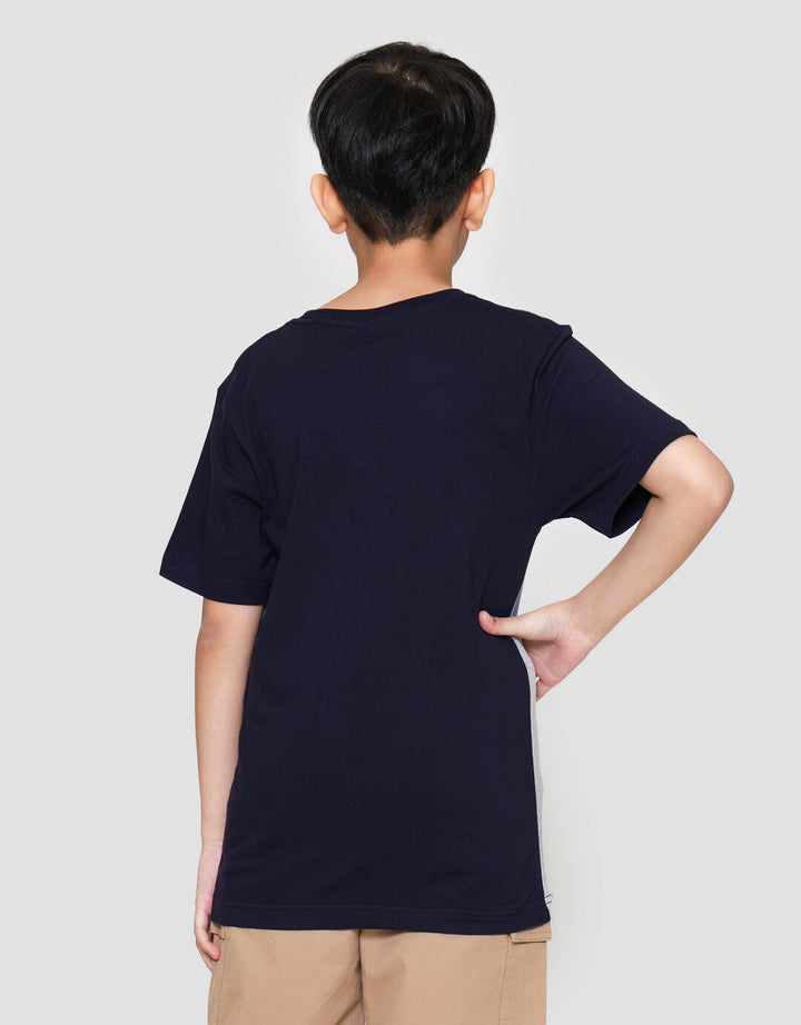 Nevada Print Cut N Sew 3 Colorblock Stripe With Pocket Kaos Anak Laki-laki