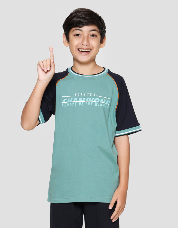 Nevada Raglan Print Champion Kaos Anak Laki-laki