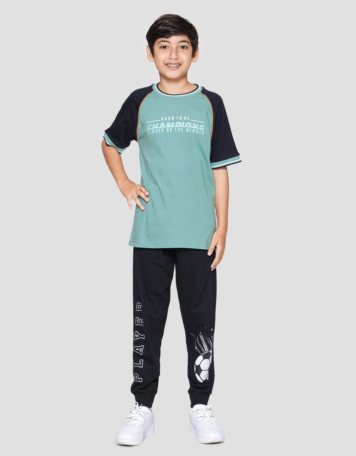 Nevada Raglan Print Champion Kaos Anak Laki-laki
