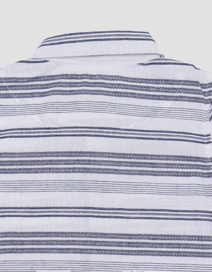 Pipiniko Dobby Stripe Double Pocket Koko Anak Laki-Laki