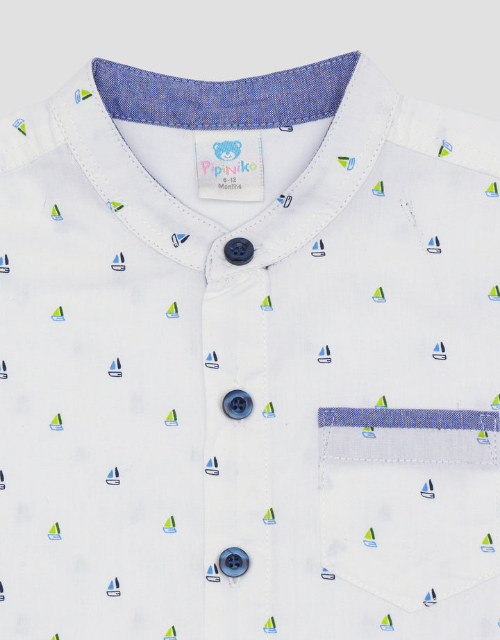 Pipiniko Motif Sailor Setelan Baju Muslim Anak Laki-laki