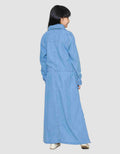 NEVADA DENIM WITH COLLAR MAXI DRESS ANAK PEREMPUAN