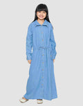 NEVADA DENIM WITH COLLAR MAXI DRESS ANAK PEREMPUAN
