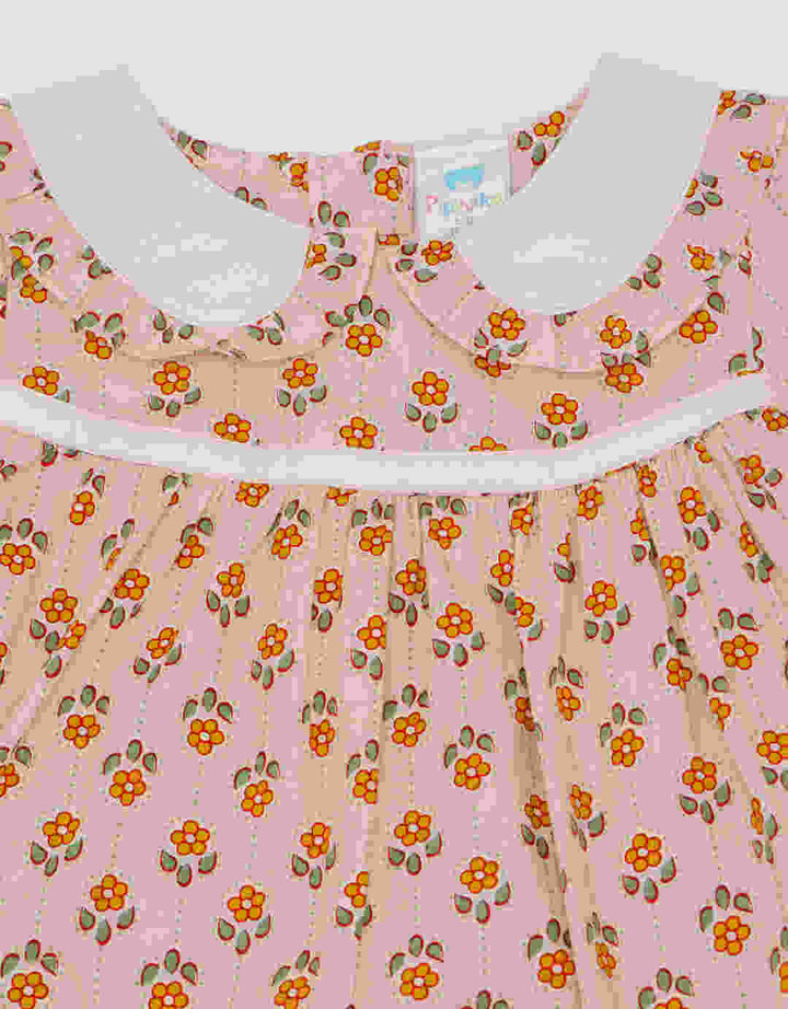 Pipiniko Flower Ethnic Girls Short Sleeve T-shirt