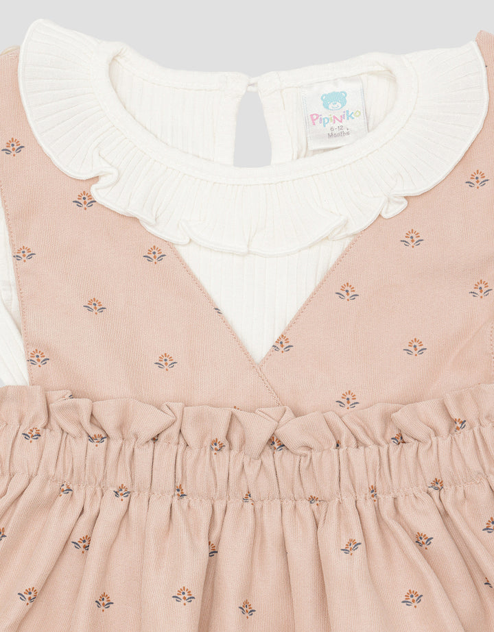 Pipiniko Overall Corduroy Midi Dress Baby Girl
