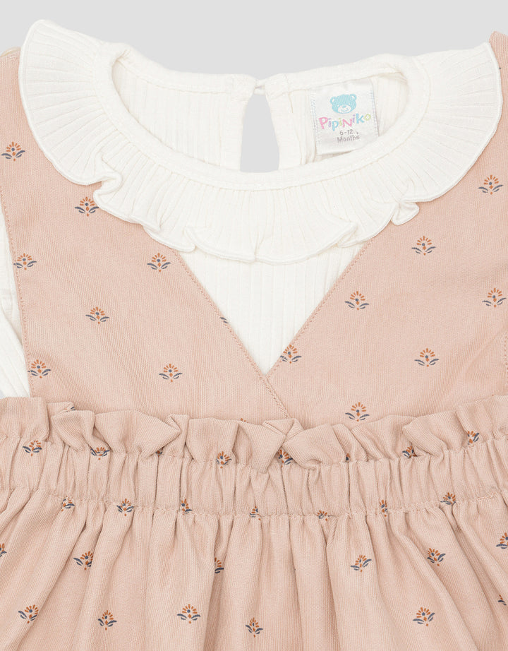 Pipiniko Overall Corduroy Midi Dress Baby Girl